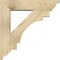 Ekena Millwork Merced Traditional Rough Sawn Bracket w/ Offset Brace, Douglas Fir, 6"W x 24"D x 24"H BKT0604X24X24MRC01RDF - alternate 3